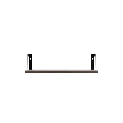 SRIWATANA Floating Shelves Wall Mounted Set of 2 Rustic Wood Shelves with Large Capacity(Dark Walnut) - color: Dark Walnut