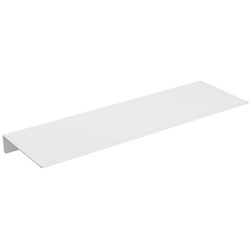Danpoo White Floating Shelf for Wall Storage, Metal Wall Shelf for Living Room/Bathroom/Kitchen, Display Shelf for Collectibles, 16" - color: White, size: 16 IN