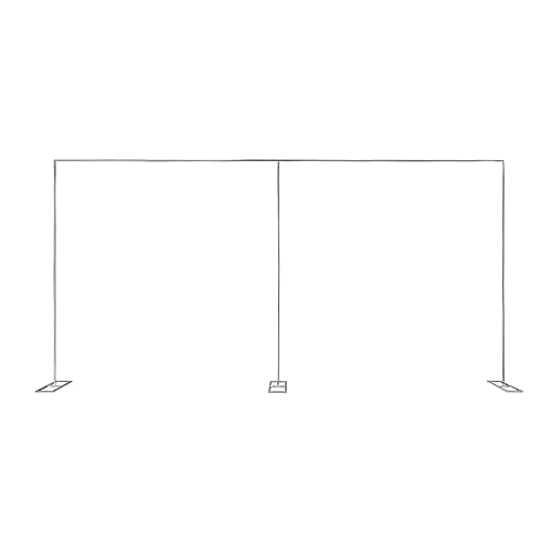 Heavy Duty Wedding Backdrop Stand Kit with Weighted Stainless Bases