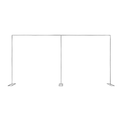 Heavy Duty Wedding Backdrop Stand Kit with Weighted Stainless Bases