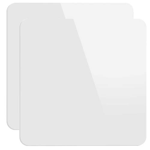KINJOEK 2 PCS 30x30cm 12 x 12 Inch Acrylic White Reflective Display Table Riser for Professional Product Photography, Tabletop Background Photo Boards for Product Table Top Photography Shooting - color: WHite, size: 2pcs 12x12"