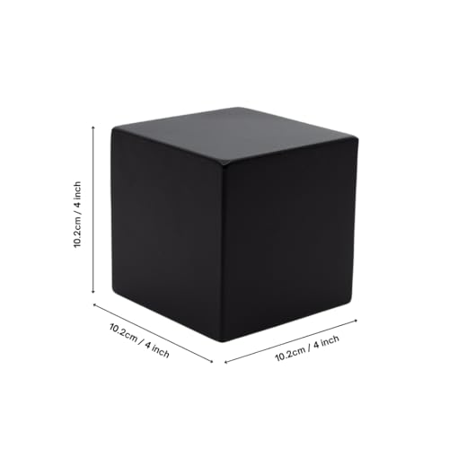 Sustainable Things Wooden Cubes – 4-inch Wood Cubes for Crafts – Wood Cube Blocks for Decor, DIY Projects, Ornaments – Blocks for Arts and Crafts, Plant Stand, Riser – Black