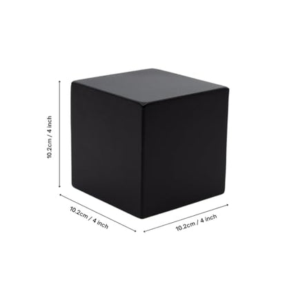 Sustainable Things Wooden Cubes – 4-inch Wood Cubes for Crafts – Wood Cube Blocks for Decor, DIY Projects, Ornaments – Blocks for Arts and Crafts, Plant Stand, Riser – Black