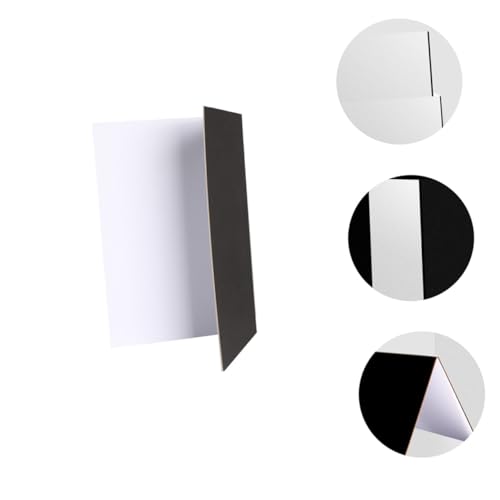 VILLCASE Folding Reflective Photography Backdrop Board Silver Black White, Thickened Collapsible Photo Reflector for Studio and Outdoor Shooting