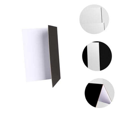 VILLCASE Folding Reflective Photography Backdrop Board Silver Black White, Thickened Collapsible Photo Reflector for Studio and Outdoor Shooting