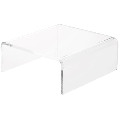 Plymor Clear Acrylic Short Square Display Riser, 2" H x 5" W x 5" D (1/8" thick) - size: 2" x 5" x 5"