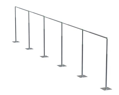 Adjustable Heavy Duty Portable 10FT X 50FT Pipe and Drape Backdrop Kit Quick Set Up Easy for Wedding&Party&Event&Photography&Show&Display (No Drape), But Not for Flower Walls/TVs/Heavy Items - size: 10FT x 50FT & No Drape