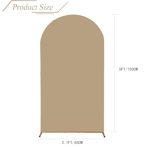 bricia Wedding Arch Backdrop Stand Cover, 5FT Double Sided Stretchy Arch Cover Fitted Wedding Birthday Party Banquet Decoration (Champagne 60''Lx25.2''W) - color: Champagne, size: 5FT