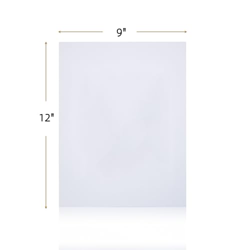 Falling in Art 50 Pack Acid-Free Mat Boards - 9x12 Uncut White Backing Boards, 4 - Ply Thickness Backer Boards for Photos, Pictures, Frames, Artworks and Prints - size: 9*12-50 Pack