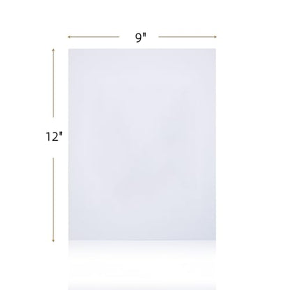 Falling in Art 50 Pack Acid-Free Mat Boards - 9x12 Uncut White Backing Boards, 4 - Ply Thickness Backer Boards for Photos, Pictures, Frames, Artworks and Prints - size: 9*12-50 Pack