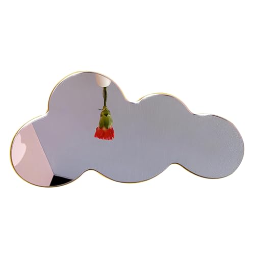 LTSRLL PMMA Mirror Tiles Photography Props Background Reflective Display Sheet Home Decor Vanity Mirror(Cloud) - color: Cloud