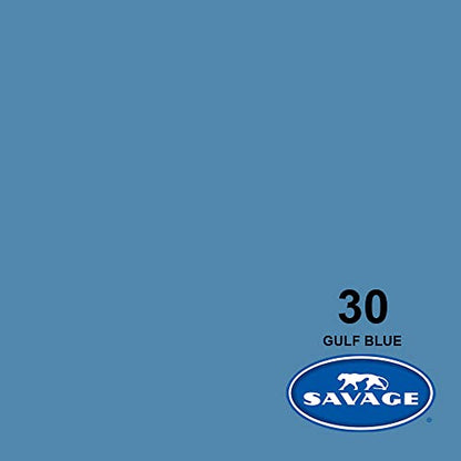 Savage Seamless Paper Photography Backdrop - Color #30 Gulf Blue, Size 26 Inches Wide x 36 Feet Long, Backdrop for Tabletop Product Photography and Crafting - Made in USA - size: 26 in x 36 ft