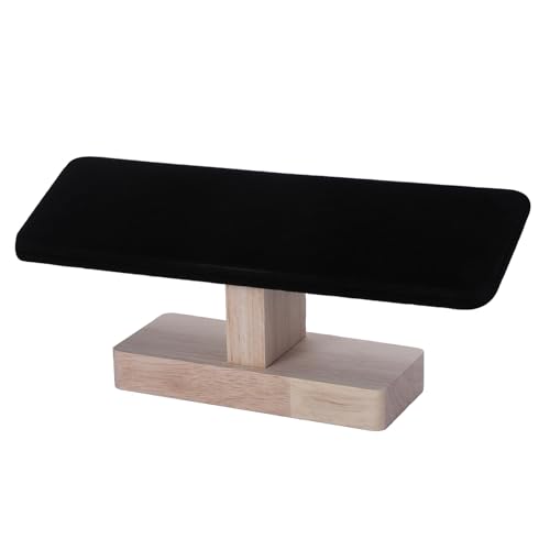 Wooden Watches Display Stands Base Watch Necklace Bracelet Organizer Rack Bangle Scrunchie Headband Showcase Stands Exterior Velvet Black - color: Flat Velvet Black