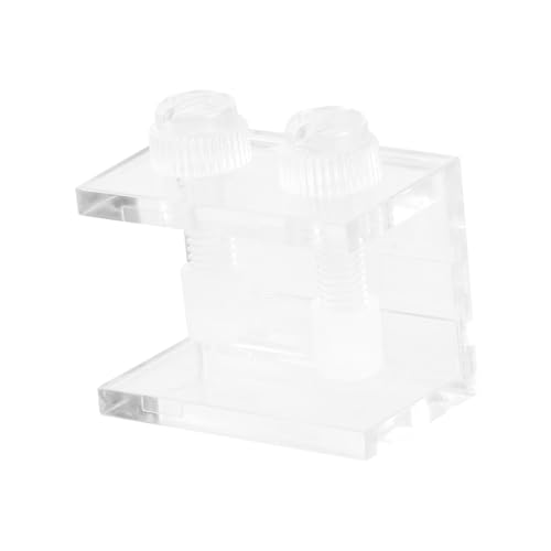 FOMIYES 2pcs Acrylic Background Clips for Fish Tank Aquarium Backdrop Fixing Clamps Non-Skid Design and Siphon Groove for Securely Mounting Tank Backgrounds