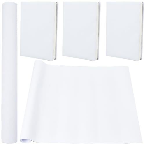 CRASPIRE 51 x 11.8inch Linen Book Cloth for Book Binding Fabric Surface Paper Backed Bookcover Album Scrapbooking Archival DIY Covering Protector Bookcloth Bookbinding Supplies Linen White - color: White
