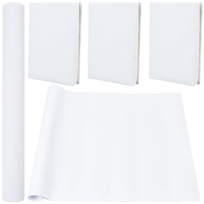 CRASPIRE 51 x 11.8inch Linen Book Cloth for Book Binding Fabric Surface Paper Backed Bookcover Album Scrapbooking Archival DIY Covering Protector Bookcloth Bookbinding Supplies Linen White - color: White