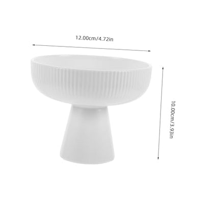 ABOOFAN Nordic Style Ceramic Dessert Bowl White Multi Function Food Serving Bowl for Ice Cream Fruit Salad Creative Design for Parties Family Gatherings Restaurants Photo Props