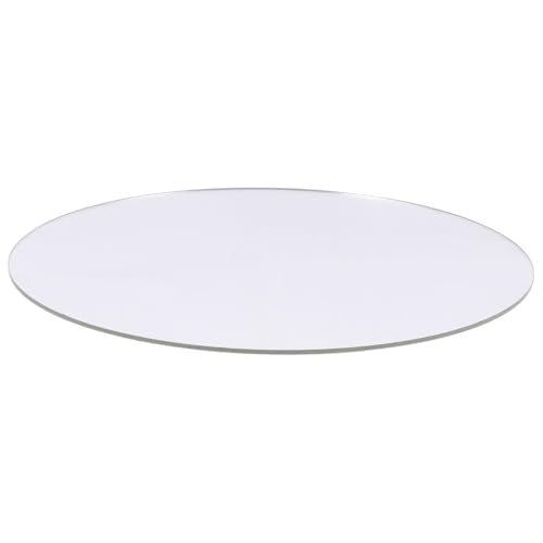 SHINEOFI Acrylic Reflective Display Tray for Photography Round Accessories Diameter Smooth for Stunning Reflections for Jewelry and Aromatherapy Showcase - color: Silver
