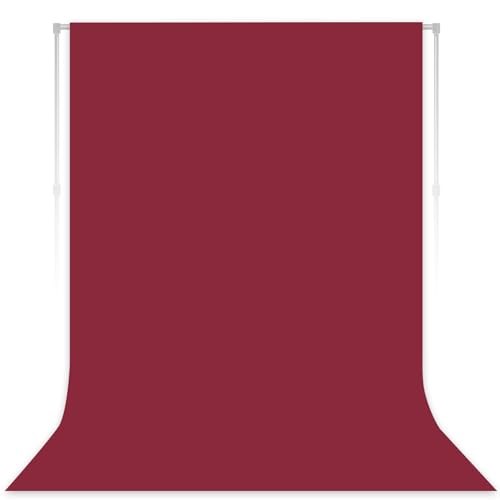 5x7ft Burgundy Cloth Photography Backdrop Solid Color Photo Background Video Props LY666 - color: Burgundy, size: 5X7 FT