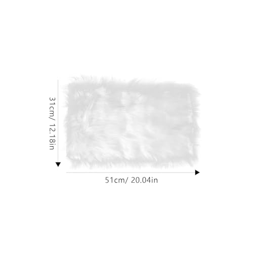 Luxshiny Fluffy Nail Background Fabric for Photography, Plush Mesh Backdrop for Nail Salon Photo Studio, White Soft Texture Flat Lay Photo Prop for Manicure Display