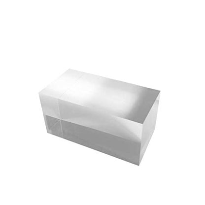 Clear Polished Acrylic Cube Display Stand - Acrylic Square Jewelry Showcase Holder (2" x 2" x 4") - size: 2" x 2" x 4"