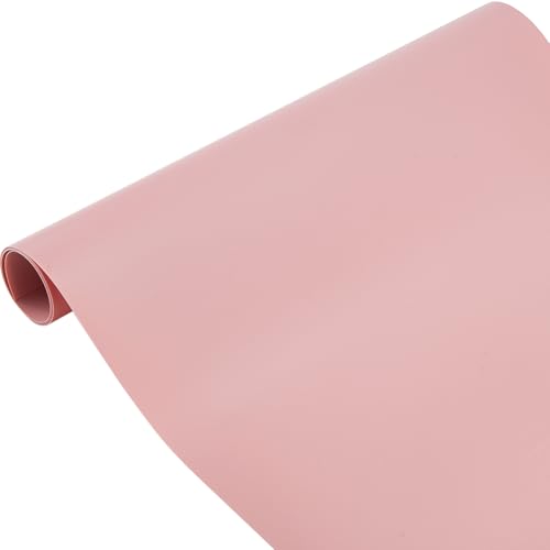 GORGECRAFT 1.3 Yard 15.8 Inch Pink Photography Backdrop Background Waterproof Vinyl Solid Color Matte Flat Lay Photo Studio Background Props for Food Product Portrait Pet Cosmetics Jewelry Shooting - color: Pink