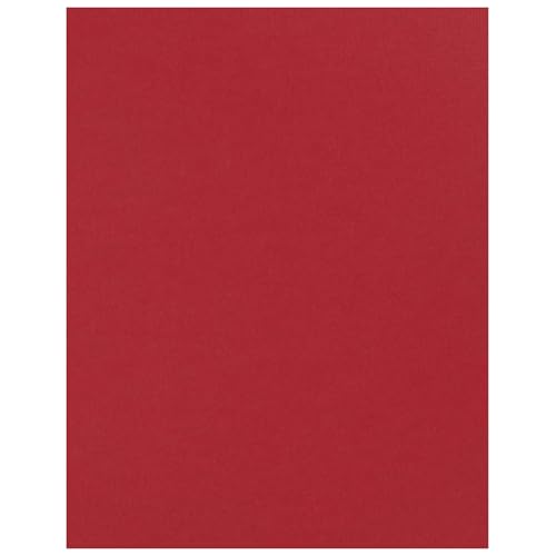 PA Paper Accents Textured Cardstock 8.5" x 11" Crimson, 73lb colored cardstock paper for card making, scrapbooking, printing, quilling and crafts, 25 piece pack - color: Crimson
