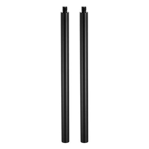 PATIKIL 8.2" Metal Extension Rod, 2 Pcs M8x1.25 Female to Male Thread 0.47" Aluminum Alloy Lightweight Stabilizer Accessory Mount Tripod Extender Tube for Tripod DSLR Action Cameras, Black - color: Black, size: M8x1.25, 8.2" Length, 0.47" Rod