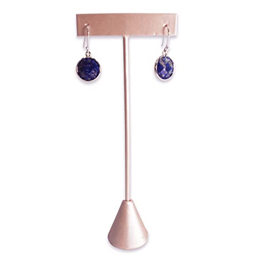 6Pcs Set Earring T Stand Display Set, Jewelry Display Stand for Showroom and Tradeshow Showcase Displays, various materials, 4 1/2 H in; 5 3/4 H in; 6 3/4 H in (Steel Pink) - color: Steel Pink