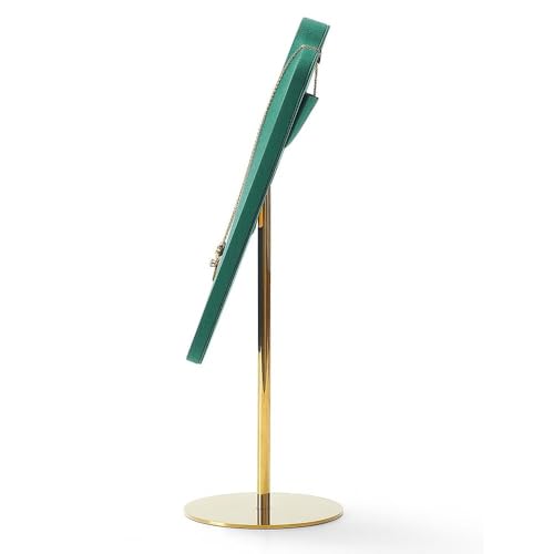 Jewelry Towers Necklace Display Rack Microfiber Jewelry Rack Window Jewelry Shelf Light Luxury Metal Jewelry Display Props Jewellery Stand Display(Green) - color: Green