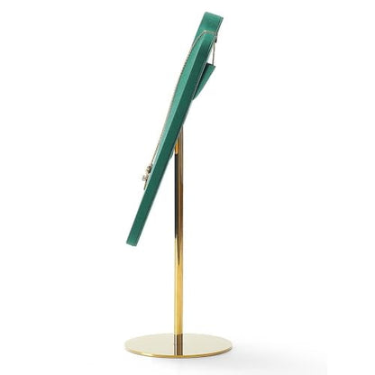 Jewelry Towers Necklace Display Rack Microfiber Jewelry Rack Window Jewelry Shelf Light Luxury Metal Jewelry Display Props Jewellery Stand Display(Green) - color: Green