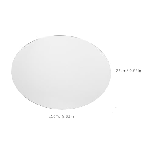 4pcs Acrylic Mirror Round Candle Plate (Silver) - 9.84 Inch Product Photography Prop Background Reflective Display Sheet for Wedding Centerpieces Decor - color: Silver