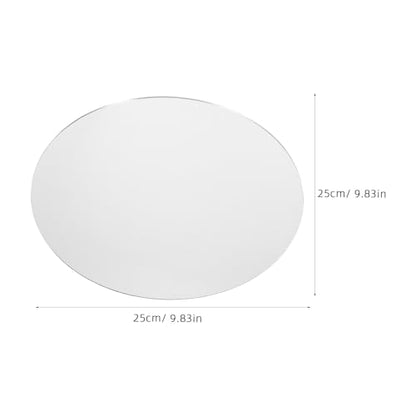 4pcs Silver Acrylic Round Mirrors - Wedding Table Centerpiece Tray Adhesive Wall Sticker Candle Plate for Birtdhay Photoshoot Perfume Cosmetic Jewelry Display - color: Silver