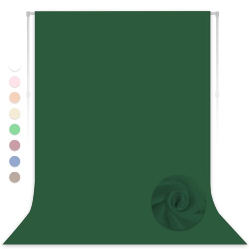 Dark Green Backdrop for Photoshoot, Professional Photo Backdrop Background Curtain for Product Photography, Portraits, Wedding, Party, Live Streaming Video Recording 5X7 FT (Background Only) - color: Dark green, size: 5X7 FT