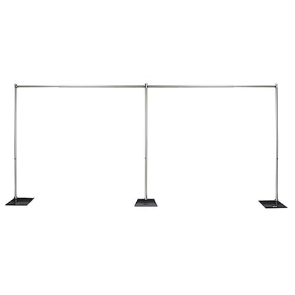 Pipe and Drape Backdrop Photobooth Wedding Party Convention Tradeshow Kit Framework ONLY (8x20Fixed) Upgraded Version - size: 8x20fixed