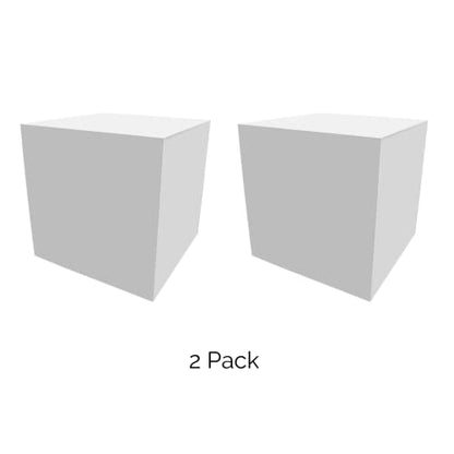 2 Pack 10 Inch White Acrylic Display Box with One Open Side No Lid Versatile Square Merchandise Storage Bin or Retail Product Riser by Marketing Holders - size: 10"w x 10"h