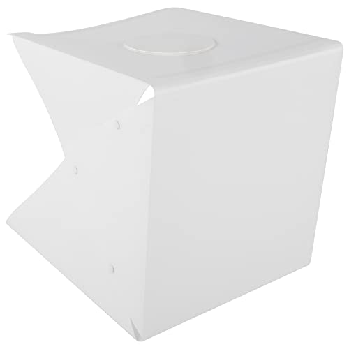 40cm LED Foldable Lightbox, Photography Softbox with Adjustable Brightness and 6 Color Backgrounds, 140pcs Light Chips for Jewelry Product Photo