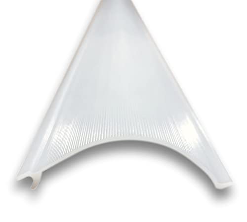 Beam Lighting Under Cabinet Light Cover Replacement | White Ribbed Acrylic Diffuser (for UC8, 48") - size: 48 Inch, style: for UC8