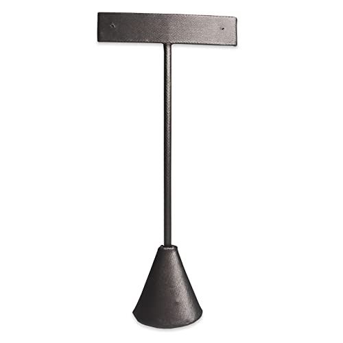 6Pcs Set Earring T Stand Display Set, Jewelry Display Stand for Showroom and Tradeshow Showcase Displays, various materials, 4 1/2 H in; 5 3/4 H in; 6 3/4 H in (Steel Grey) - color: Steel Grey