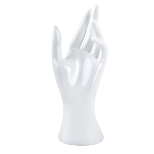 Female Mannequin Hand Display for Jewelry Holder Bracelet Necklace Ring, Women Resin Jewelry Stand for Store Display, Photography, Home Room Decor (White)