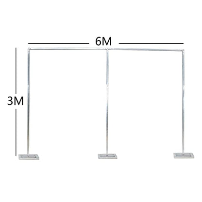 20ft x 10ft Backdrop Stand Pipe Kit Heavy Duty Wedding Backdrop Stand with Weighted Stainless Bases for Backdrop Frame Wedding Backdrop Ceremony Backdrop Show Display