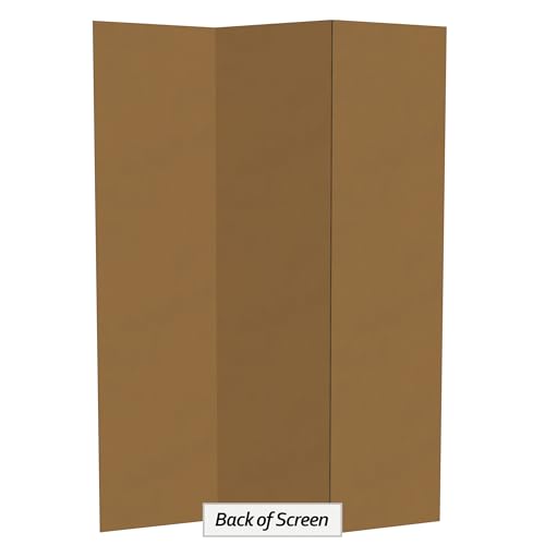 6 ft. Tall White Temporary Cardboard Folding Screen - 3 Panel - size: 6 ft Tall - 3 Panel