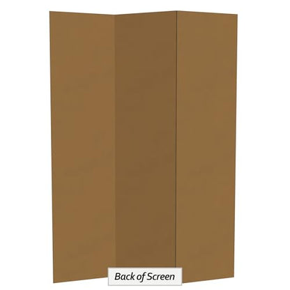 6 ft. Tall White Temporary Cardboard Folding Screen - 3 Panel - size: 6 ft Tall - 3 Panel