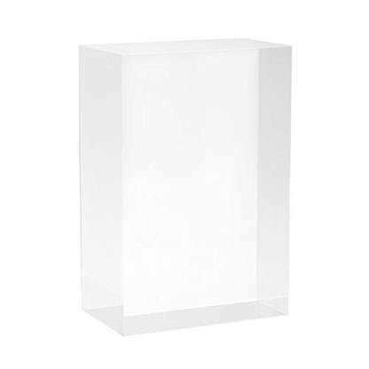 Clear Solid Acrylic Block - 6" x 4" x 2.36" All Diamond Polished Rectangle Clear Acrylic Cube for Display - Plexiglass Lucite Jewellery Block