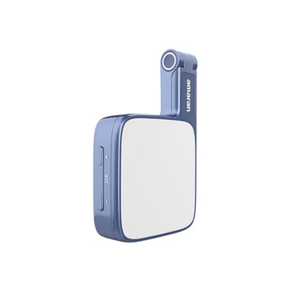 Amaran Go Magnetic Selfie Phone Light, Compatible with MagSafe & Qi2 Magnets, Dual LED Light Source with Adjustable Mirror Light & CCT (2700K-6500K), for Selfies, Makeup, & Content Creation (Blue) - color: Blue