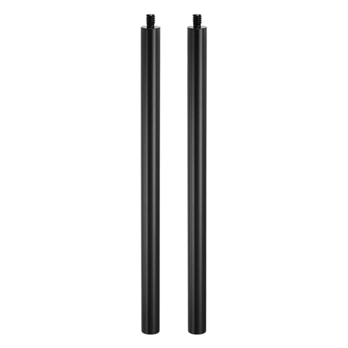 PATIKIL 8.2" Metal Extension Rod, 2 Pcs 1/4"-20 Female to Male Thread 0.47" Aluminum Alloy Lightweight Stabilizer Accessory Mount Tripod Extender Tube for Tripod DSLR Action Cameras, Black - color: Black, size: 1/4"-20, 8.2" Length, 0.47" Rod