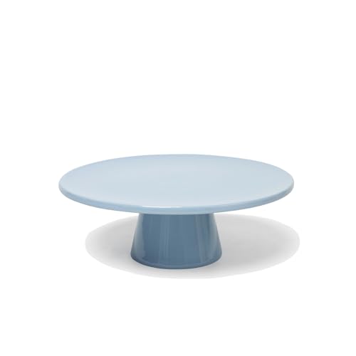 The Cake Stand – 10 Inch Gloss Ceramic Pedestal Cake Stand, Modern Footed Dessert Stand for Cakes, Cupcakes, Cookies & More (Periwinkle) - color: Periwinkle