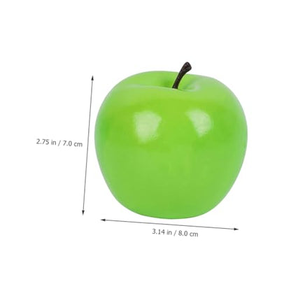 Happyyami 6pcs Realistic Foam Artificial Green Fruit Models for Home Decor and Photography Props, Lightweight Decorative Simulation Fruits for Table Display and Event Styling