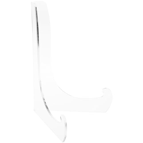 Plymor Clear Acrylic 60-Degree Angle Easel With Shallow Support Ledges, 12" H x 9" W x 8.25" D (2 Pack) - size: 12" x 9" x 8.25"