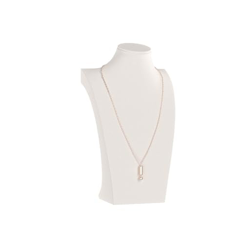 Necklace Bust Display Stand, Necklace Holder, Pendant Chain Necklace Organizer for Women (Beige Velvet, S 1PCS) - color: Beige Velvet, size: 9.4" Height (1pc)